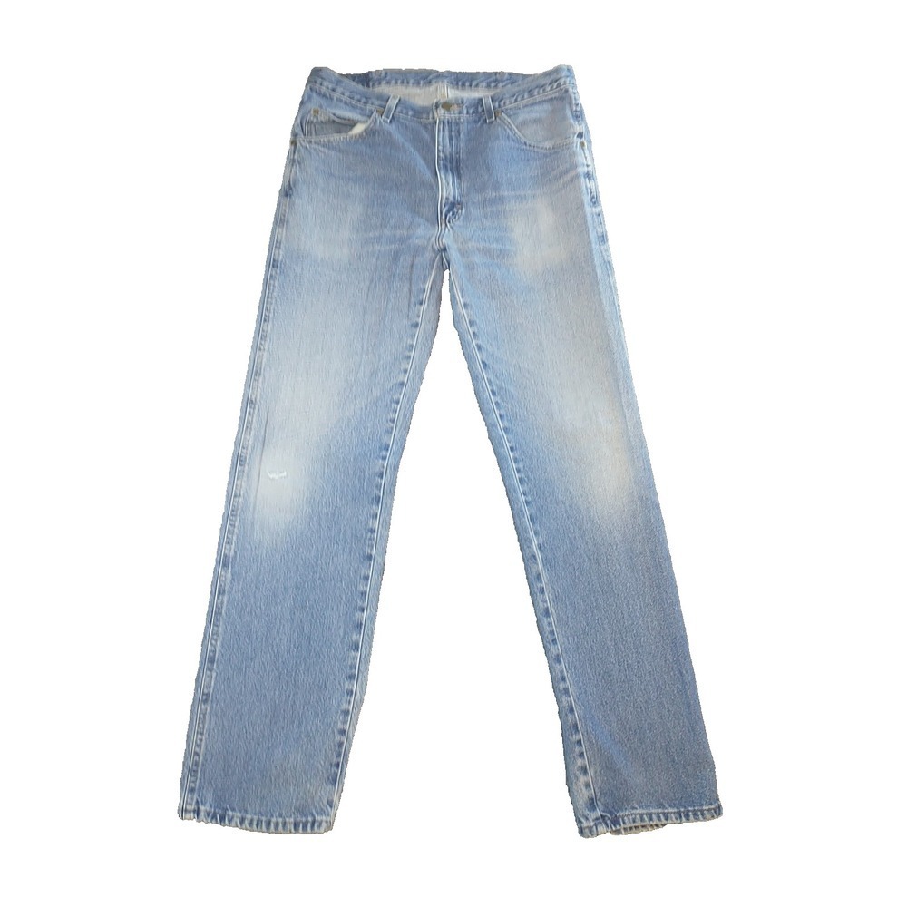Wrangler Authentics Mens Light Wash Straight Leg Denim Jeans 34x33 96501DS Blue